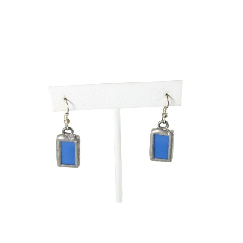 Blue Rectangle Drop Earrings - Women Jewelry Earrings